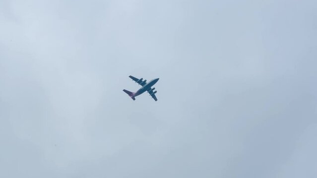 Qinetiq British Aerospace Avro 146-RJ70 G-ETPK pilot trainer jet flying over Salisbury Plain Wiltshire