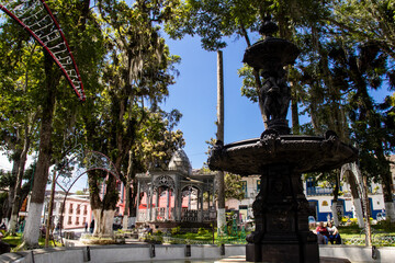 Antique fountain at the central square of Salamina built by the German firm Kissing & Holman and...