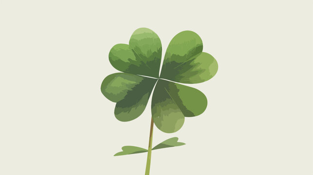Isolated clover icon. Good luck symbol  Vector flat