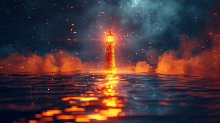 Mysterious lighthouse beams flickering coded messages to distant shores