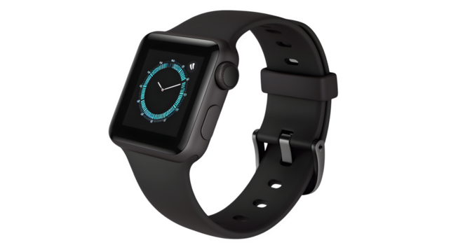 Fitness Tracker Smart Watch PNG: Wearable Health Monitor Isolated on White | Transparent Background | Hand Edited Generative AI