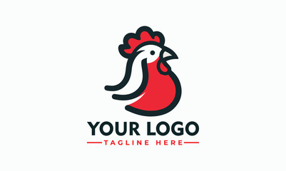 chicken logo vector design Chicken logo Mascot Farm animal symbol or label vector branding