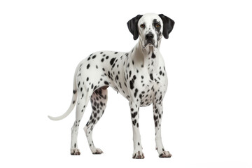 Dalmatian dog standing isolated on transparent background