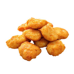 Chicken nuggets isolated on transparent background