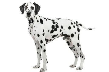 Fototapeta premium Dalmatian dog standing isolated on transparent background