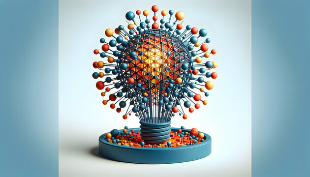 3d flat icon as Innovation Lattice A lattice grid pattern symbolizing the structured approach to innovation. in business innovation abstract theme with isolated white background ,Full depth of field, 