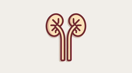 Kidneys icon design in line style. Isolated. Vector.