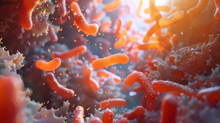 The relentless advance of flesh eating bacteria consuming tissue in a display of microbial might