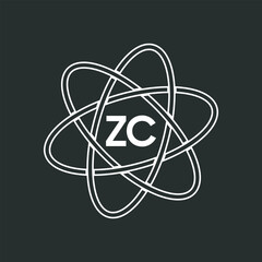 ZC letter logo design on white background. ZC logo. ZC creative initials letter Monogram logo icon concept. ZC letter design