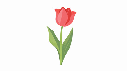 Tulip Icon In Trendy Style Isolated Background flat vector