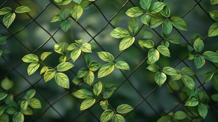 Vines intertwining around a trellis representing the natural growth and strengthening of connections over time - obrazy, fototapety, plakaty