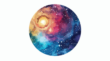 Obraz na płótnie Canvas Universe filled with stars nebula and galaxy in circle