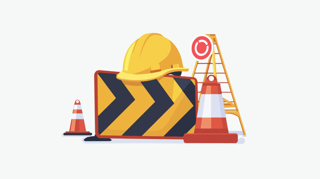 Under construction related icon image flat vector isolated