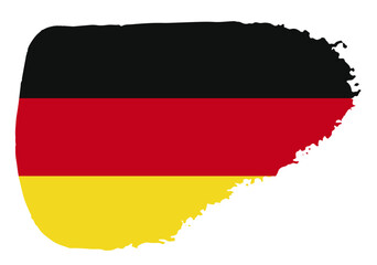 Germany flag collection with palette knife paint brush strokes grunge texture design. Grunge brush stroke effect set