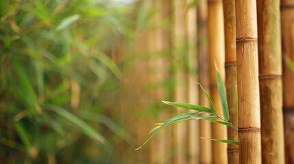 Zbliżenie na młode bambusy - obrazy, fototapety, plakaty