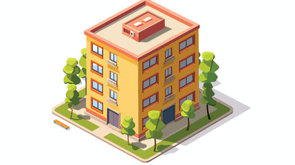 Vector isometric representing hotel or house flat vector