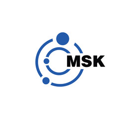 MSK letter logo design on white background. MSK logo. MSK creative initials letter Monogram logo icon concept. MSK letter design