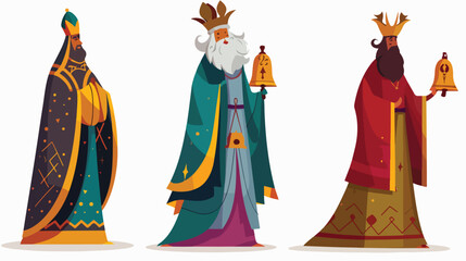 Wise man with a bell vector illustration design. Thre