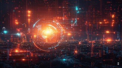 modern big data analytics masterpiece, mood illustration in the style of vibrant futurism,generative ai