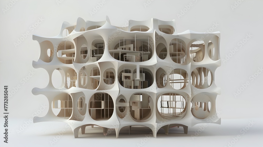 Poster intricate chiplet architecture:a conceptual 3d representation of modular design and technological in