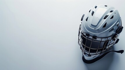 Hockey helmet on a clean background.