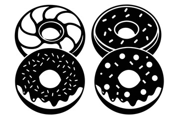 Silhouette Donut Illustration