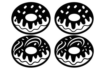 Silhouette Donut Illustration