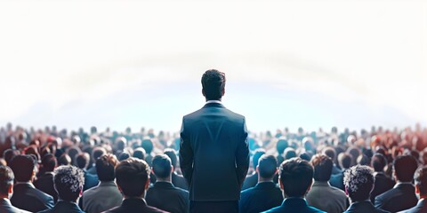 Charismatic Orator Captivating Audience at Corporate or Business Conference Event