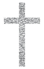 Vector illustration of stylized crucifix.