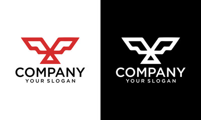 Vector bird icons in outline style - sparrow, owl and pigeon - abstract icons and emblems - logo design templates