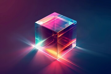 the light spectrum reflected from a crystal cube
