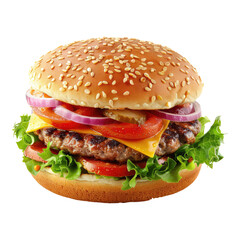 burger isolated on transparent background