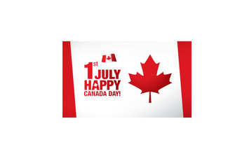 First of July Canada Day, vector illustration