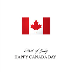 Fototapeta na wymiar First of July Canada Day, vector illustration