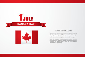 First of July Canada Day, vector illustration