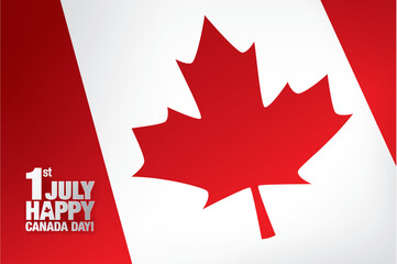 First of July Canada Day, vector illustration