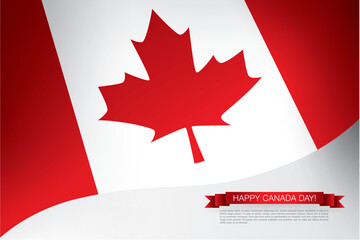 First of July Canada Day, vector illustration