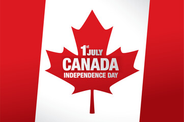 First of July Canada Day, vector illustration