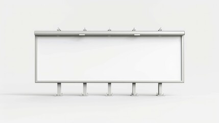 Obraz premium Outdoor board with single stand, in vector. Blank billboard with empty copy space, stand on one bar.