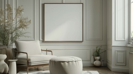 Fototapeta na wymiar Stylish living room interior design composition with mock up s