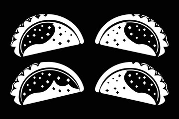 Silhouette Taco Icon vector design 