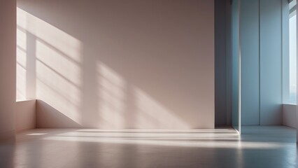 Elegant Product Showcase Minimalistic Pearl Background with Window Light