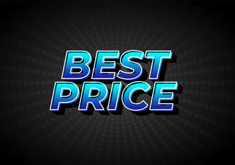 Best Price. Text effect in 3D look with eye catching color