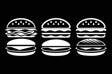 Silhouette Vector design of a Burger Illustration