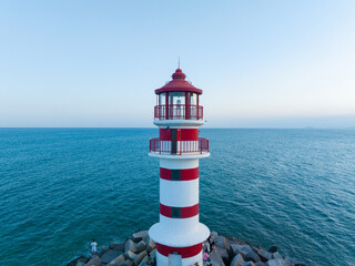Internet celebrity lighthouse of Shenzhou Peninsula in Wanning, Hainan, China