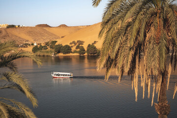Feluccas on the Nil in Aswan, Egypt