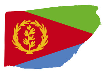 Fototapeta premium Eritrea flag with palette knife paint brush strokes grunge texture design. Grunge brush stroke effect