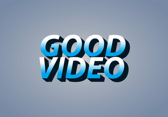Good video. Text effect in eye catching color with 3D look effect