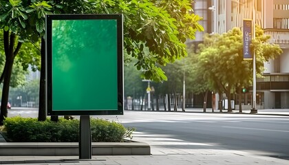 Billboard mockup city outdoors, Outdoor city advertising poster on the street for advertisement street city. With clipping path on screen.