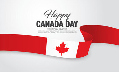 First of July Canada Day, vector illustration